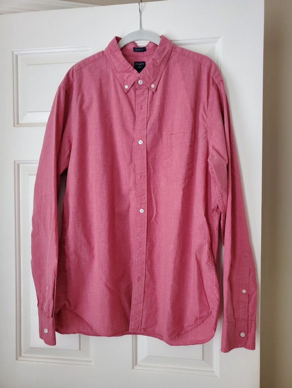J. Crew Men's Button-Down Shirt in Rose Pink